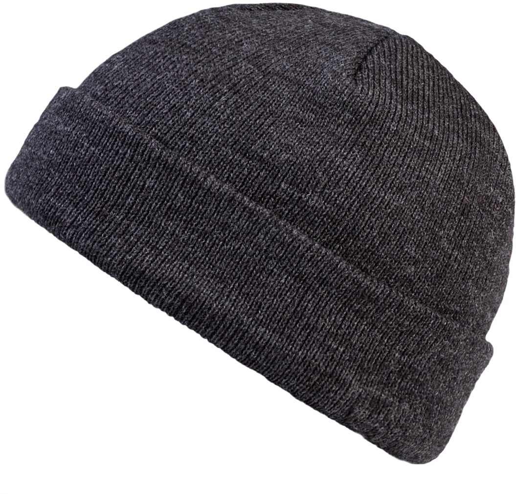 MSTRDSBeanieShortCuffKnitBeanieHCharcoal