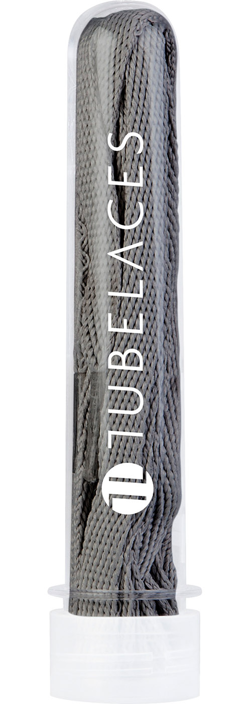 TubelacesSchnrsenkelWhiteFlatDarkgrey-120cm