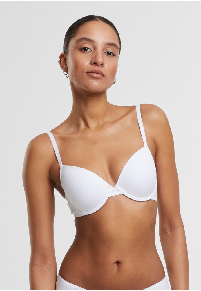 UrbanClassicsDamenBHmitBgelLadiesBasicCottonBra2-PackTB7652AWhite-70A