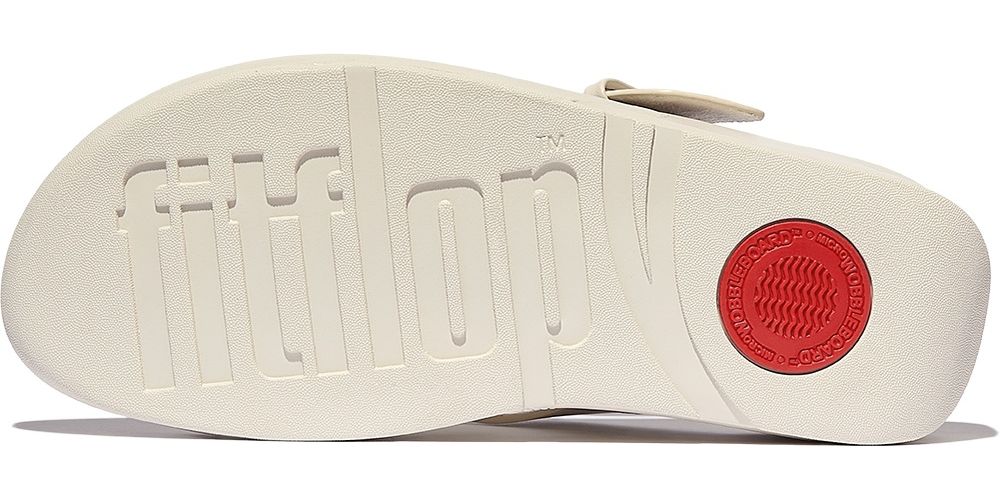 FitFlopDamenFlipFlopsLuluResin-BuckleLeatherToe-PostSandalsJE9ParisBeige-36