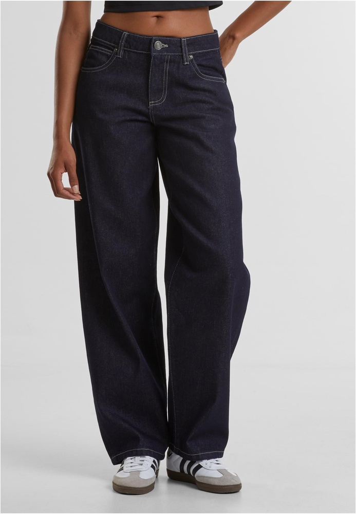 UrbanClassicsDamenLadiesMidWaist90SJeansTB7127RinseWashed-26