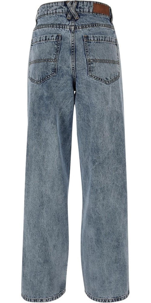 UrbanClassicsDamenJeansLadiesWideLegSlitDenim