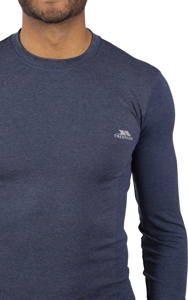 TrespassLongsleeveTimo-MaleActiveTopTp75NavyMarl-L