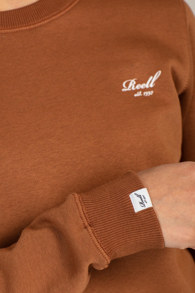 ReellDamenHoodieWomenLogoCrewneck2304-002-15-018HazeBrown-XS