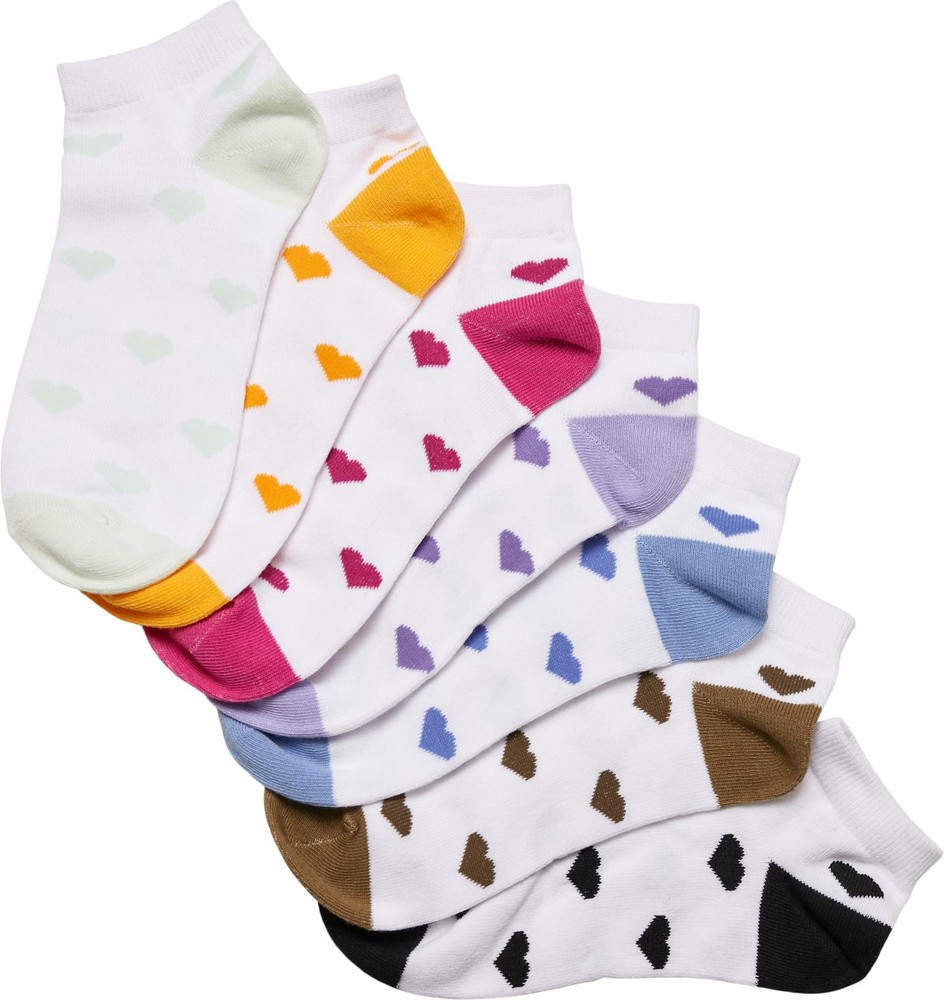 UrbanClassicsRecycledYarnHeartSneakerSocks7-PackMulticolor