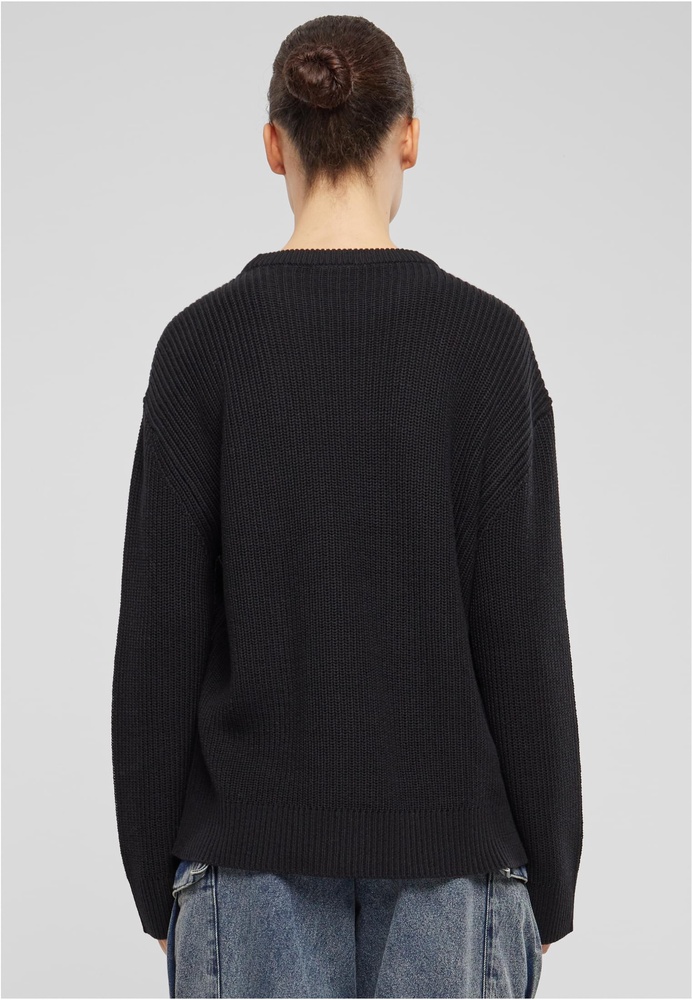 UrbanClassicsDamenLadiesRibKnitSweaterTB7116Black-3XL