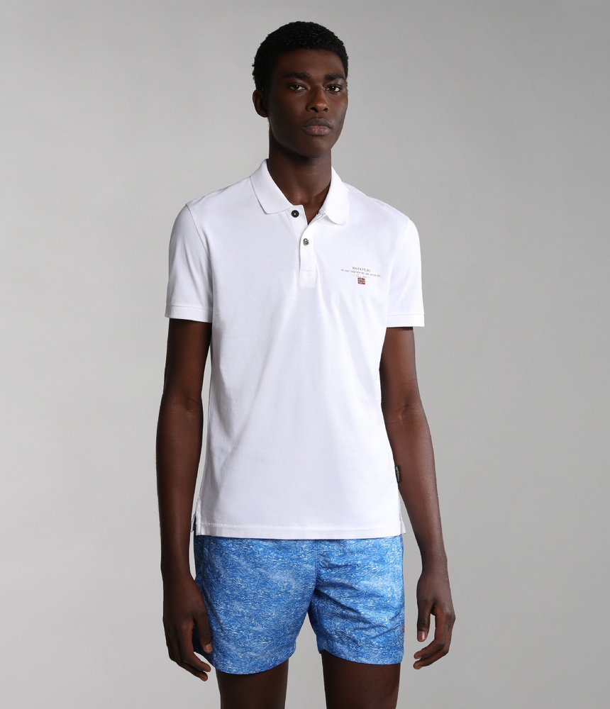 NapapijriPoloShirtElbasJerseyNP0A4GB4BrightWhite-XS