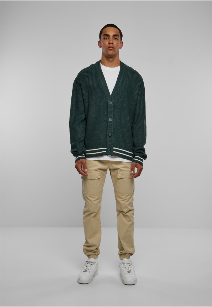 UrbanClassicsStrickjackeSportyBoxyCardiganBottlegreen-3XL
