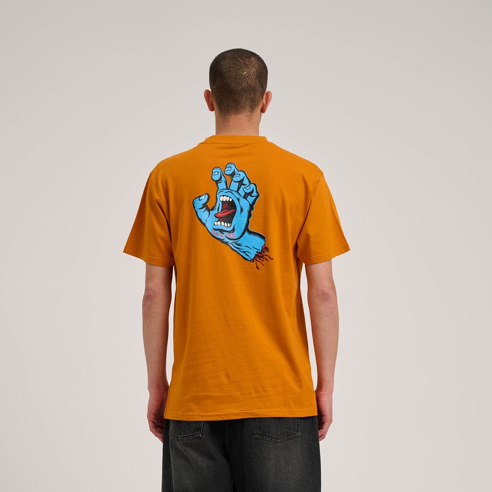 SantaCruzScreamingHandChestT-ShirtSCM-T3010Amber-XS