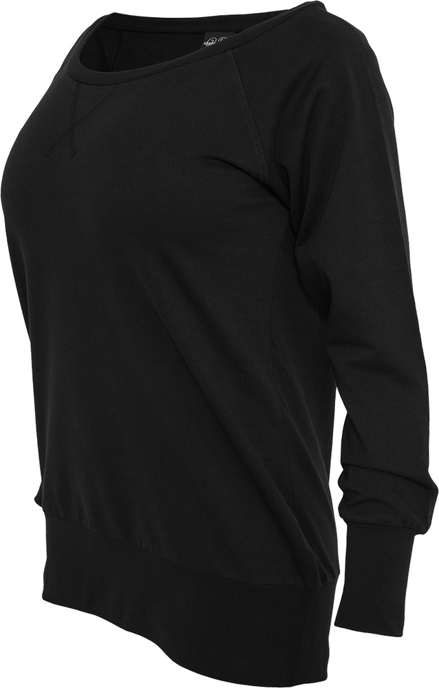 UrbanClassicsDamenPulloverLadiesWideneckCrewneckTB607Black-3XL