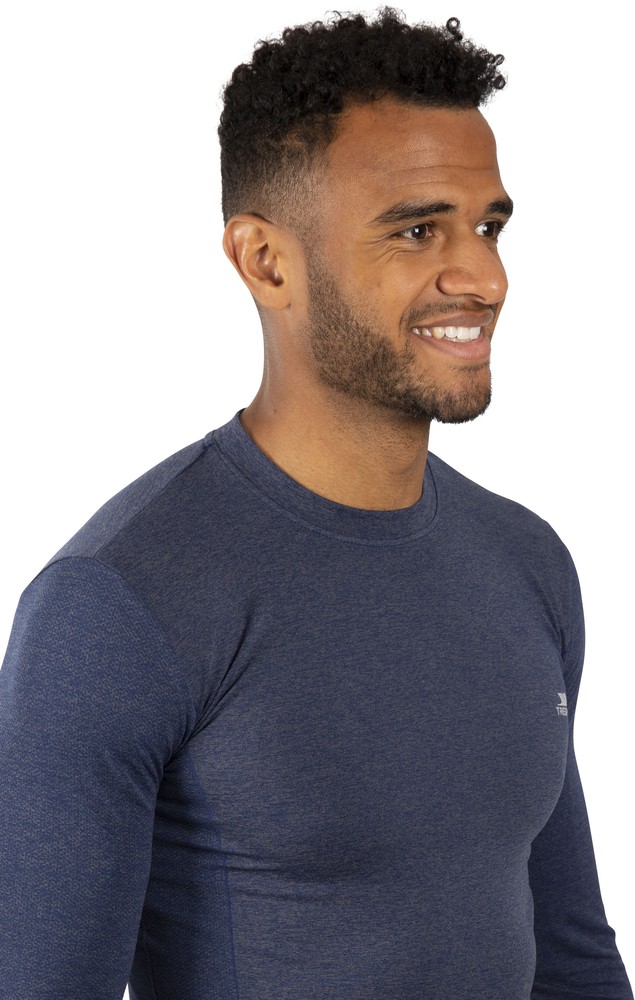 TrespassLongsleeveTimo-MaleActiveTopTp75NavyMarl-L