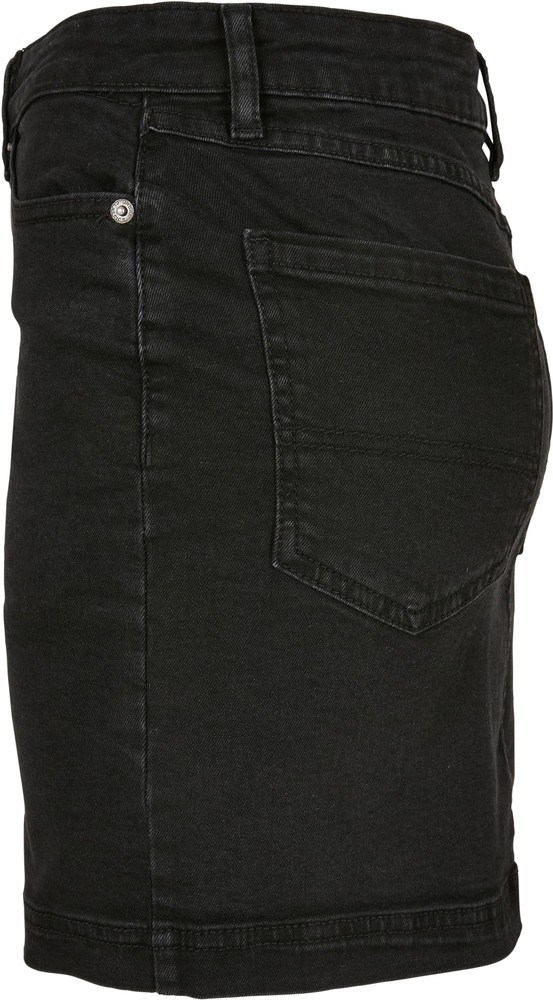 UrbanClassicsDamenLadiesOrganicStretchDenimMiniSkirtBlackWashed-26