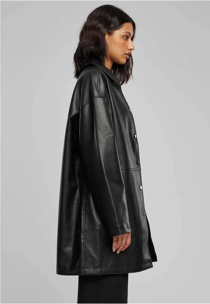 UrbanClassicsDamenMantelLadiesFauxLeatherCoat