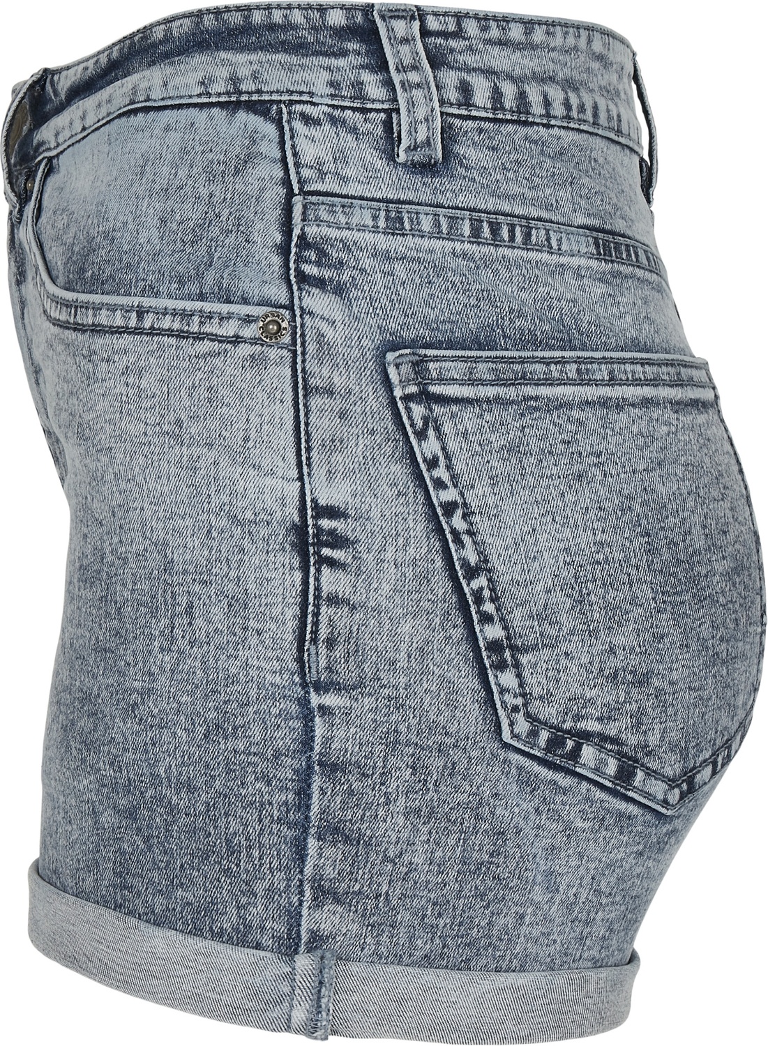 UrbanClassicsDamenLadies5PocketShortsLightSkyblueAcidWashed-26