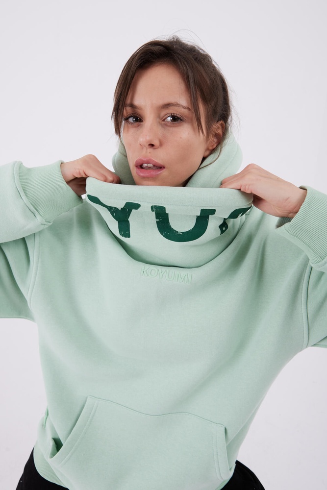 KoyumiHoodieBreakyourNeckKOYM-2283LightGreen-L