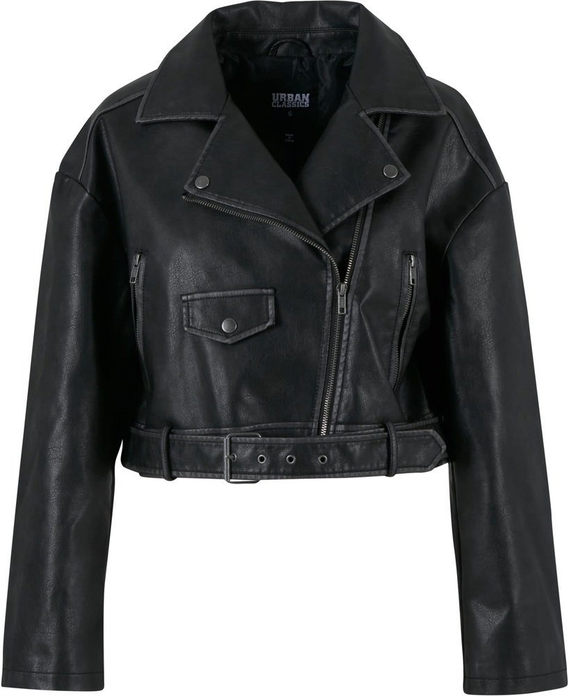UrbanClassicsDamenLadiesVintageLeatherJacketTB7185