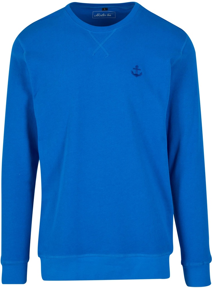 MisterTeeAnchorSignEmbLightCrewSweatshirtMT3924CobaltBlue-3XL