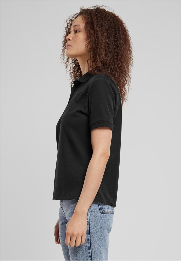 UrbanClassicsDamenLadiesPoloShirtTB6183Black-3XL