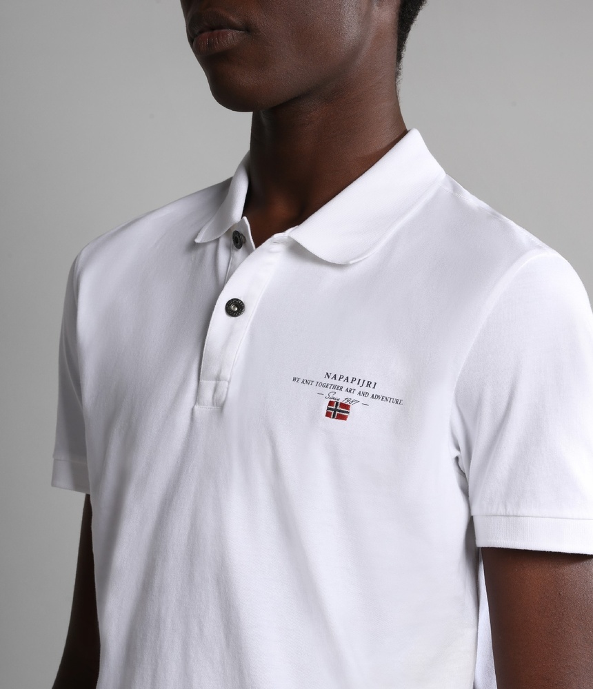 NapapijriPoloShirtElbasJerseyNP0A4GB4BrightWhite-XS