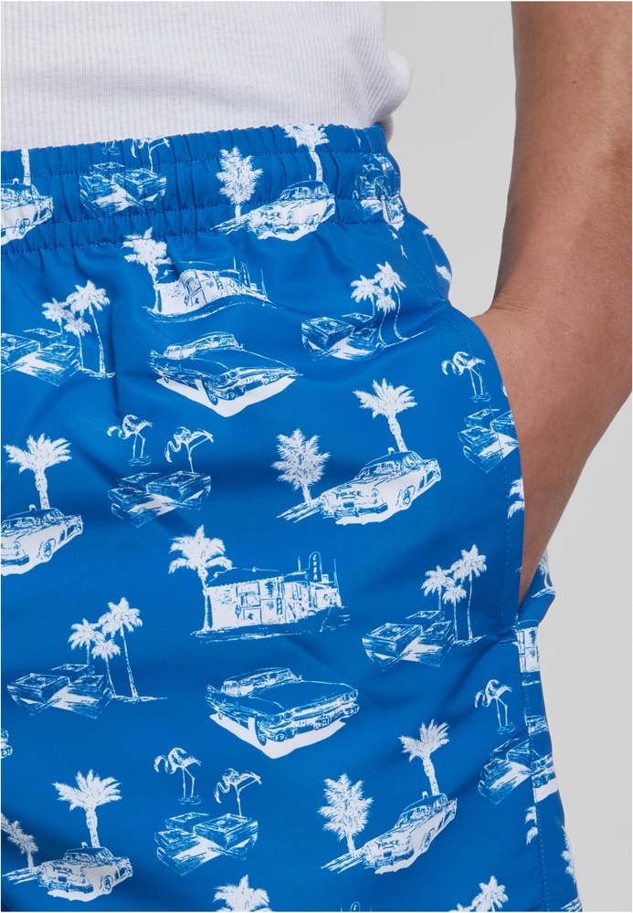 UrbanClassicsBadeshortsPatternSwimShortsTB2679BrightblueWhite-3XL