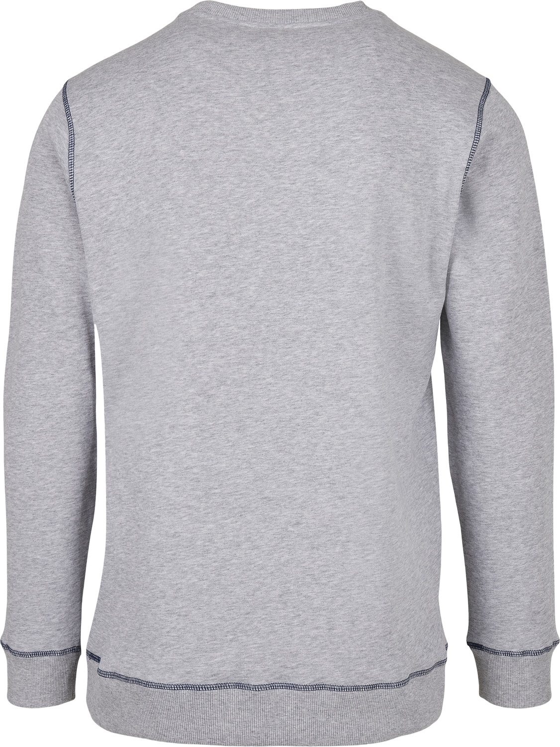 UrbanClassicsPulloverOrganicContrastFlatlockStitchedCrewGreyDarkblue