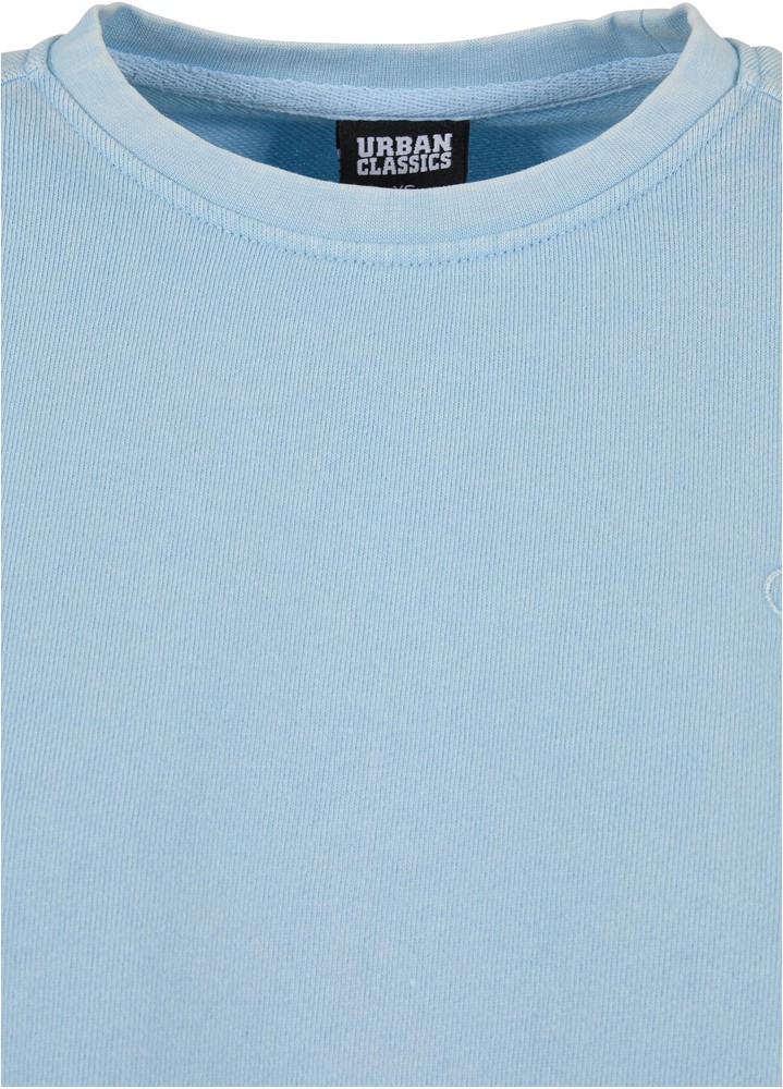 UrbanClassicsDamenLadiesCroppedFlowerEmbroideryTerryCrewneckBalticblue-3XL