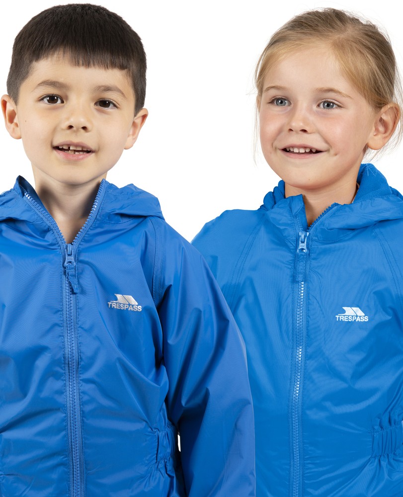 TrespassKinderRegensetDripdrop-ChildsRainSuitCobalt