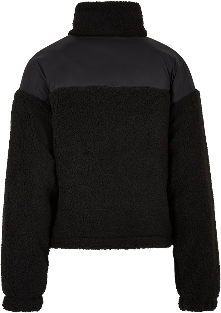 UrbanClassicsDamenLadiesSherpaMixJacketBlack-3XL