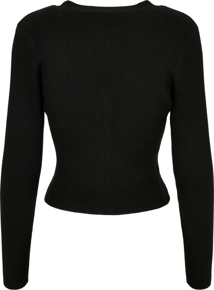 UrbanClassicsDamenLadiesShortRibKnitCardiganBlack