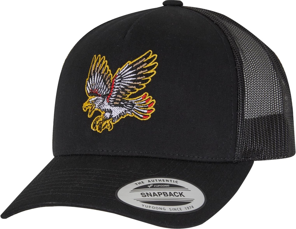 MisterTeeBraveryEagleTruckerCap5-PanelRetroTruckerCapMT3541