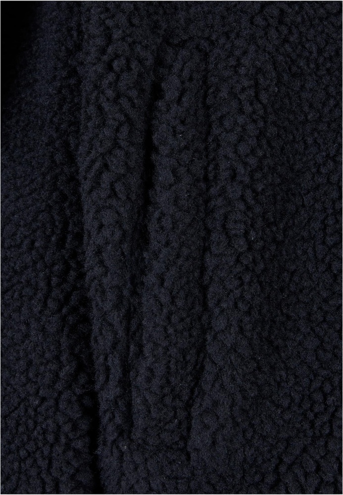 UrbanClassicsDamenLadiesOversizedSherpaZipHoodyTB6133Black-3XL