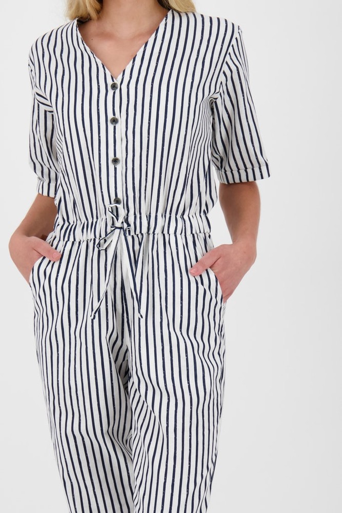 AlifeKickinDamenOverallJellaAKJumpsuitWhite