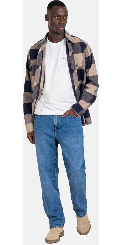 ReellHemdShirtFreemanShirt1302-043-21-006CheckNavy-Sand-S