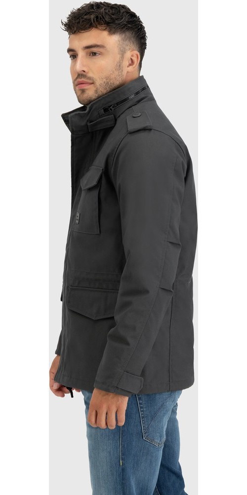 VintageIndustriesbergangsjackeBrentParkaGrey-S