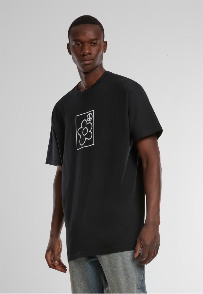 MTUpscaleT-ShirtPeaceLoveHeavyOversizeTeeMT3188Black-3XL