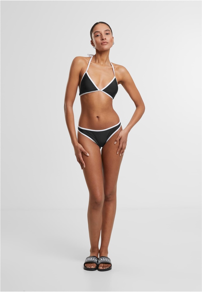 UrbanClassicsDamenLadiesRetroTriangleBikiniTB7483BlackWhite-L