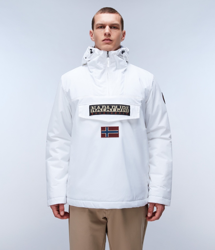 NapapijriAnorakRainforestinter3NP0A4GMCBrightWhite-XS