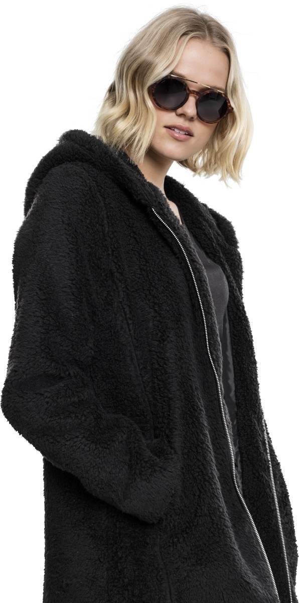 UrbanClassicsDamenLeichteJackeLadiesSherpaJacketBlack