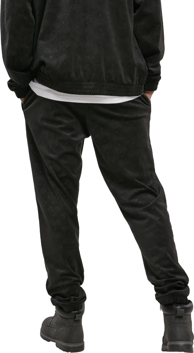 SouthpoleHoseAOPVelourPantsBlack-L