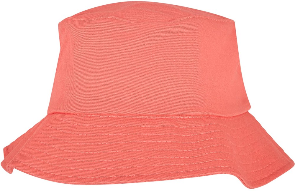FlexfitHutCottonTwillBucketHatSpicedcoral