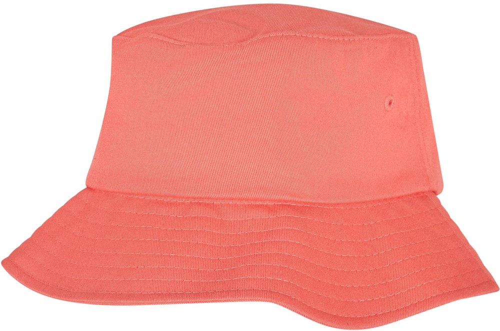 FlexfitHutCottonTwillBucketHatSpicedcoral
