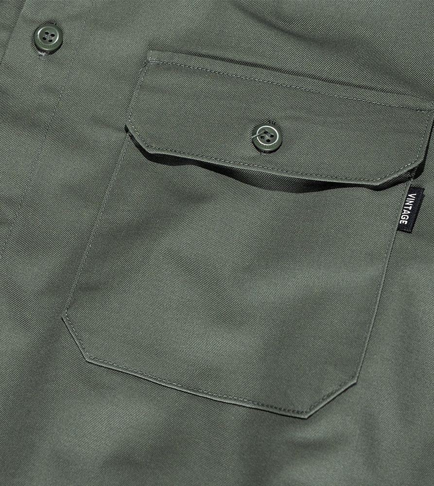 VintageIndustriesHemdHarrisShirt3550LightOlive-S