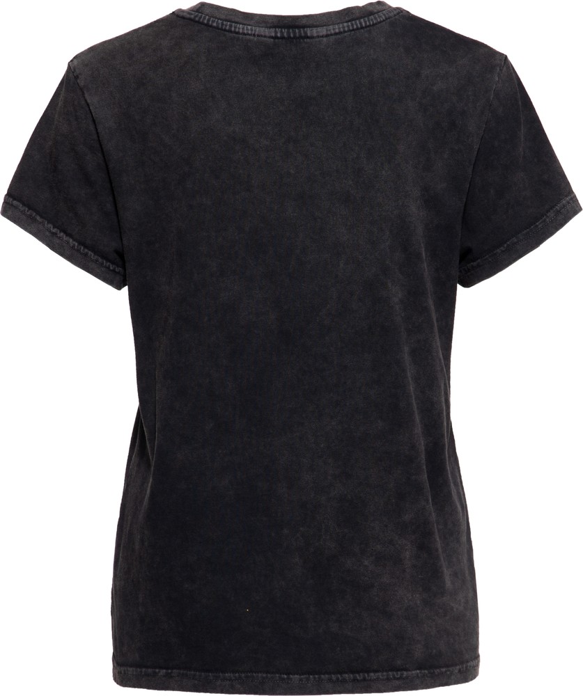 QueenKerosinAcidwashedBoyfriendT-ShirtQKI21014Schwarz