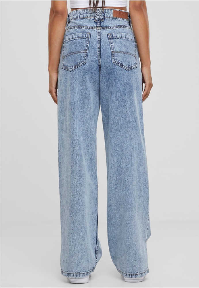 UrbanClassicsDamenJeansLadiesWideLegSlitDenim
