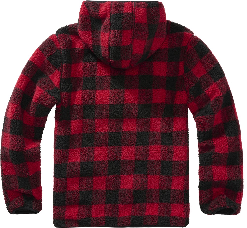 BranditHerrenSweatshirtTeddyfleeceWorkerPulloverRedBlack-S