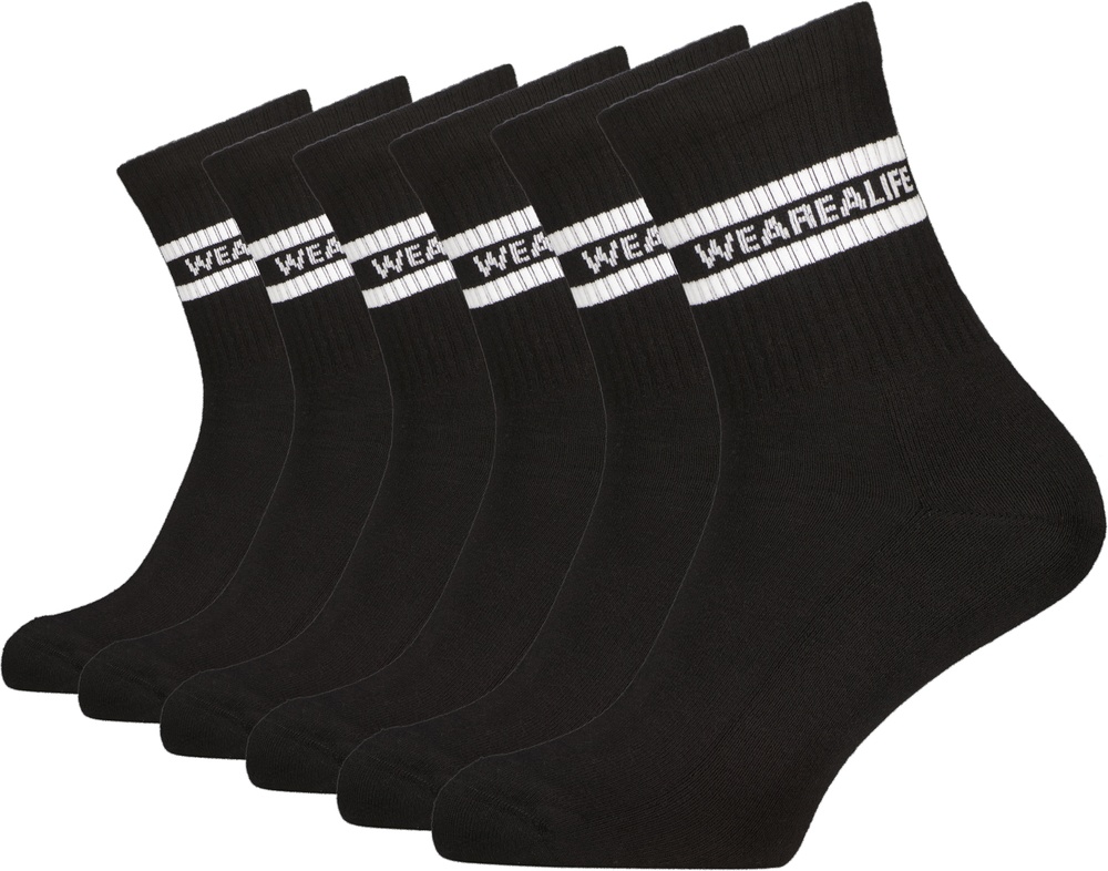 AlifeKickinSockenDennisAKCrewCushSocks6erPack44021-9999Black-39-42