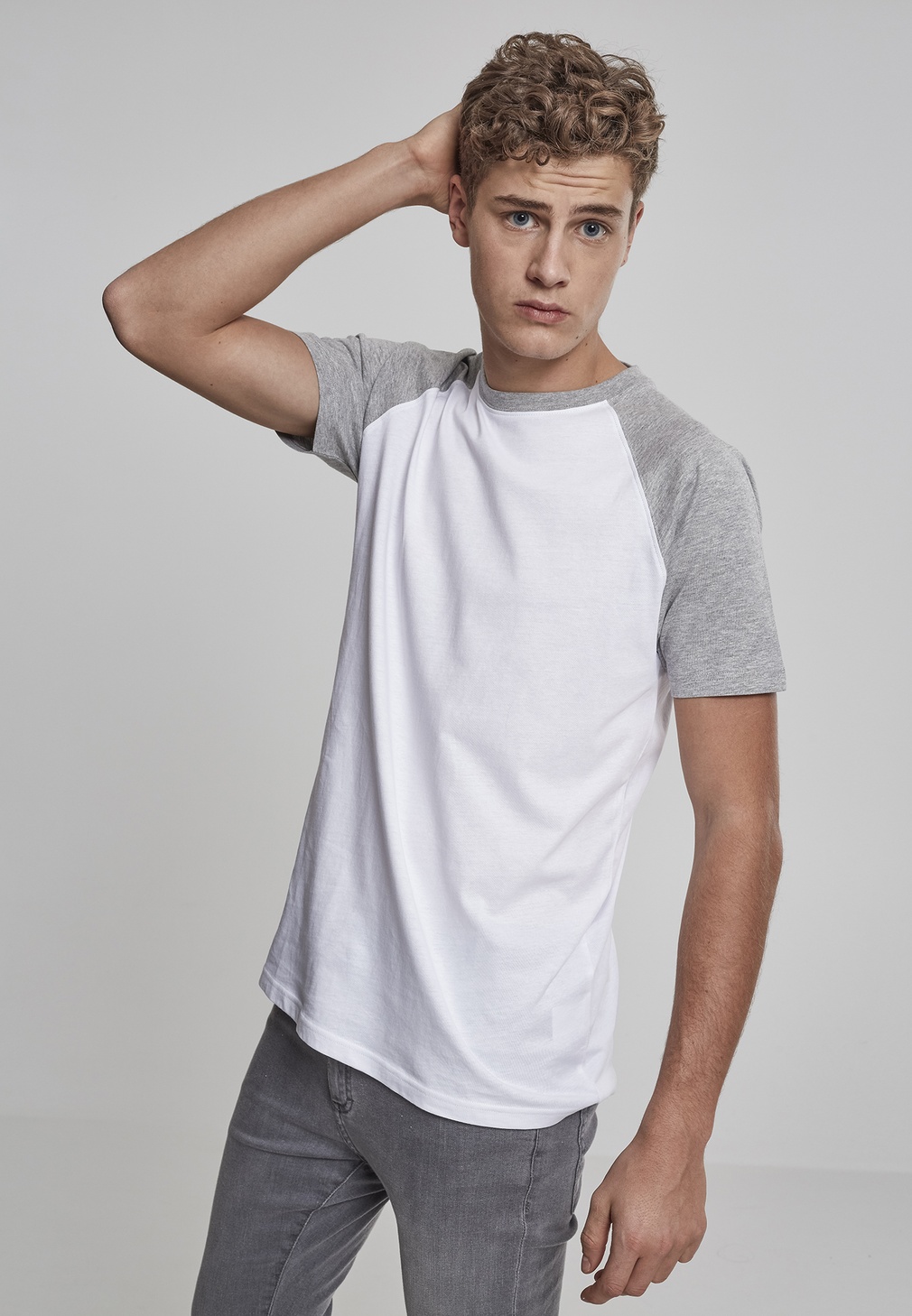 UrbanClassicsT-ShirtRaglanContrastTeeWhiteGrey-2XL