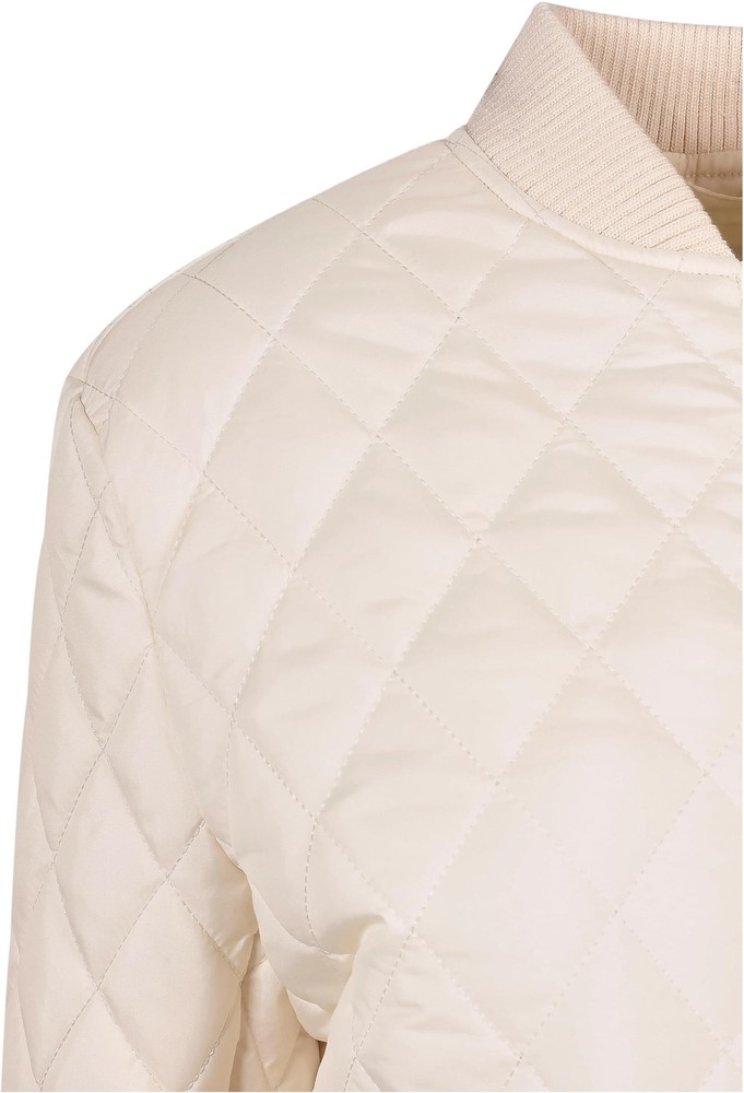 UrbanClassicsDamenJackeLadiesDiamondQuiltNylonJacketWhitesand-3XL
