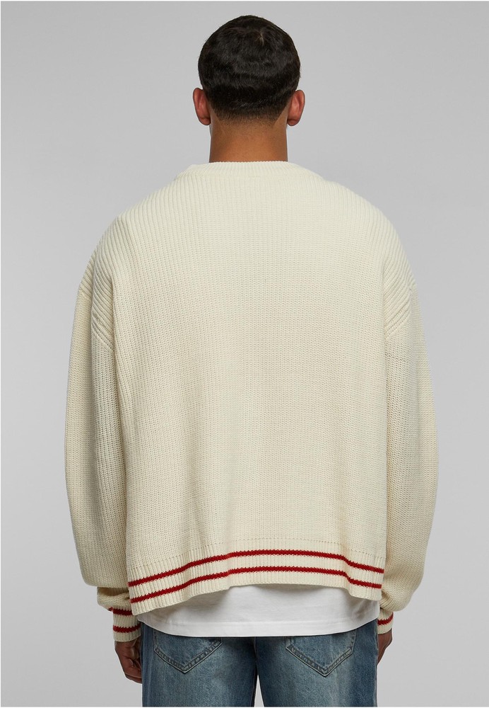 UrbanClassicsStrickjackeSportyBoxyCardiganWhitesand-3XL