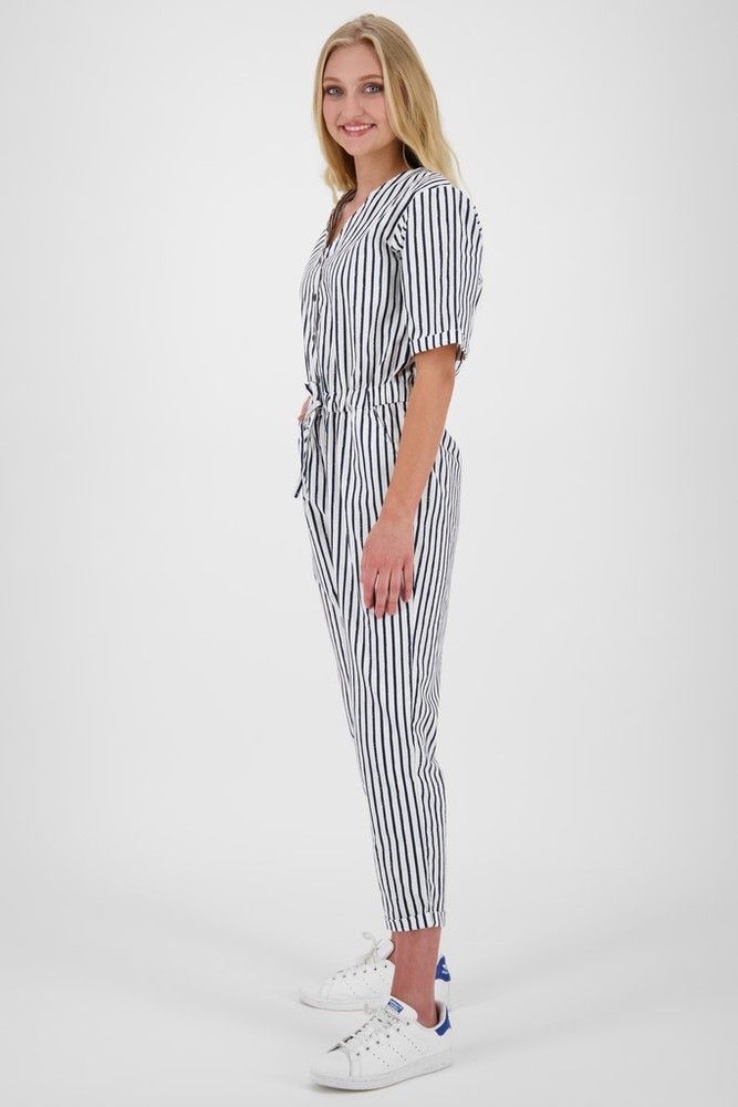 AlifeKickinDamenOverallJellaAKJumpsuitWhite
